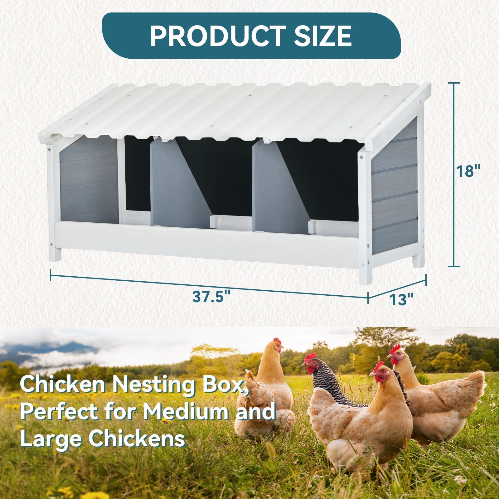 PETSFIT Triple Hen Nesting Boxes