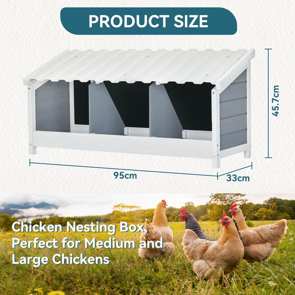 PETSFIT Triple Hen Nesting Boxes