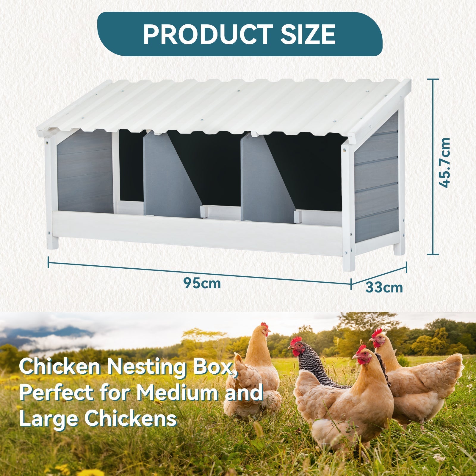 PETSFIT Triple Hen Nesting Boxes