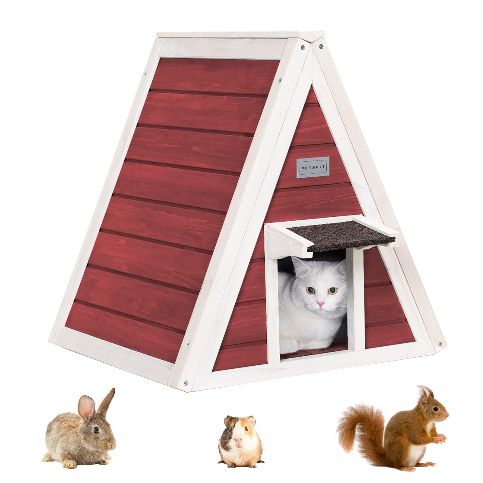 PETSFIT Cat House for Outdoor Indoor Weatherproof