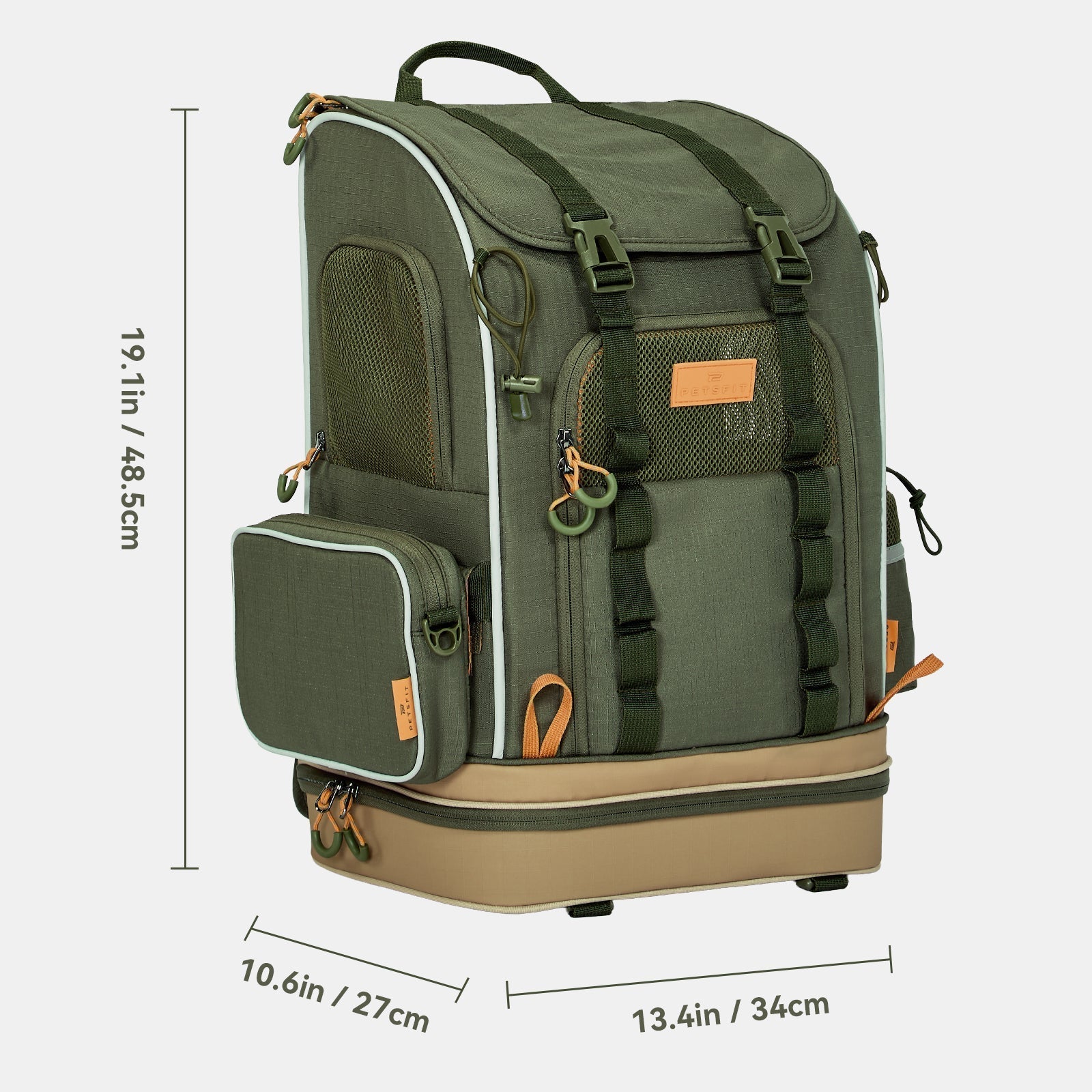 PETSFIT WILDPATH Pet Carrier Backpack for Hiking with Multi-Compartment Storage