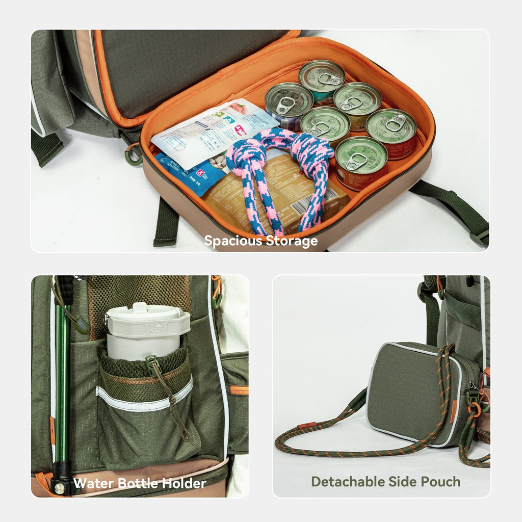 PETSFIT WILDPATH Pet Carrier Backpack for Hiking with Multi-Compartment Storage