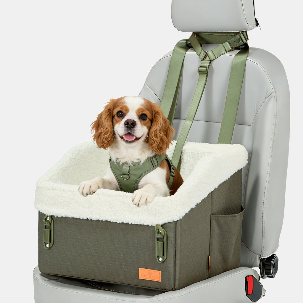 PETSFIT WILDPATH Dog Car Booster Seat with Hidden Storage for Small & Medium Dogs