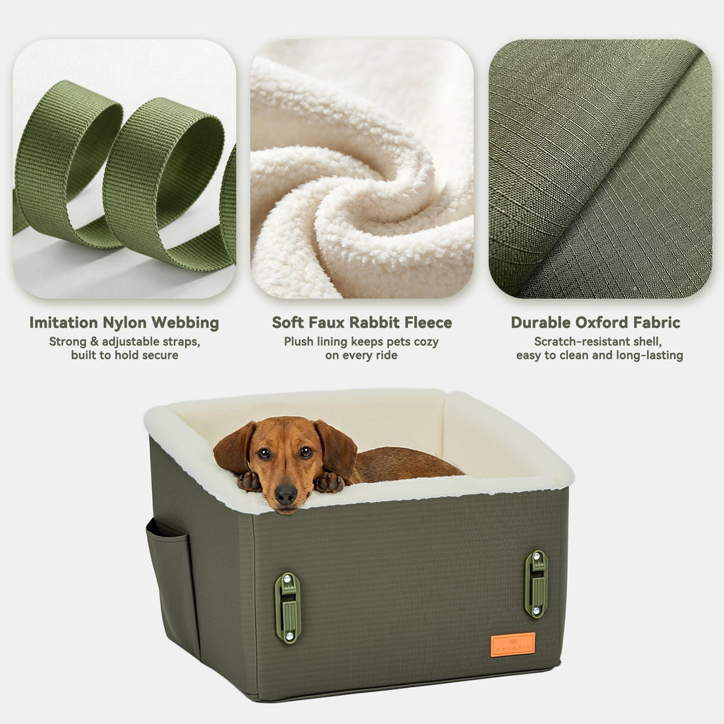 PETSFIT WILDPATH Elevated Dog Car Booster Seat for Small & Medium Dogs