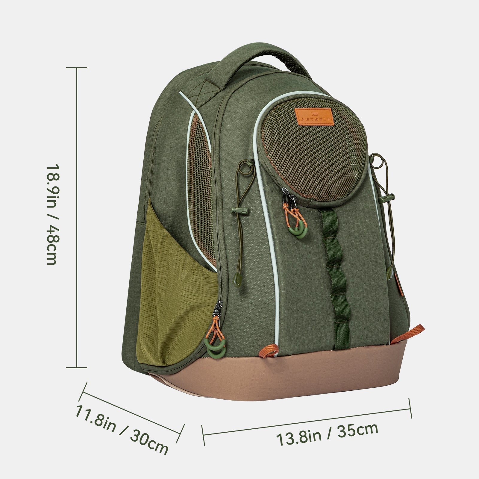 PETSFIT WILDPATH Pet Carrier Backpack for Hiking with Waterproof TPU Base