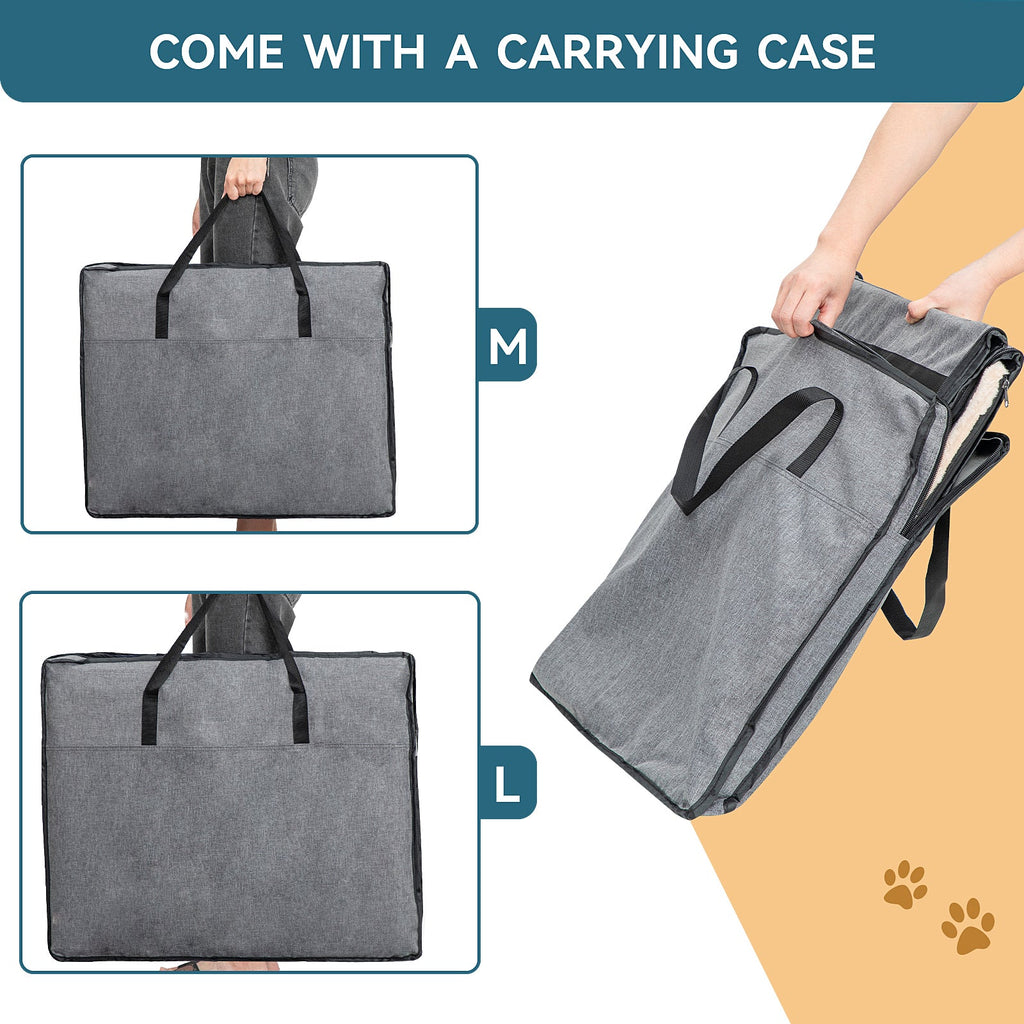 PETSFIT Sturdy Wire Frame Soft Pet Crate Collapsible for Travel