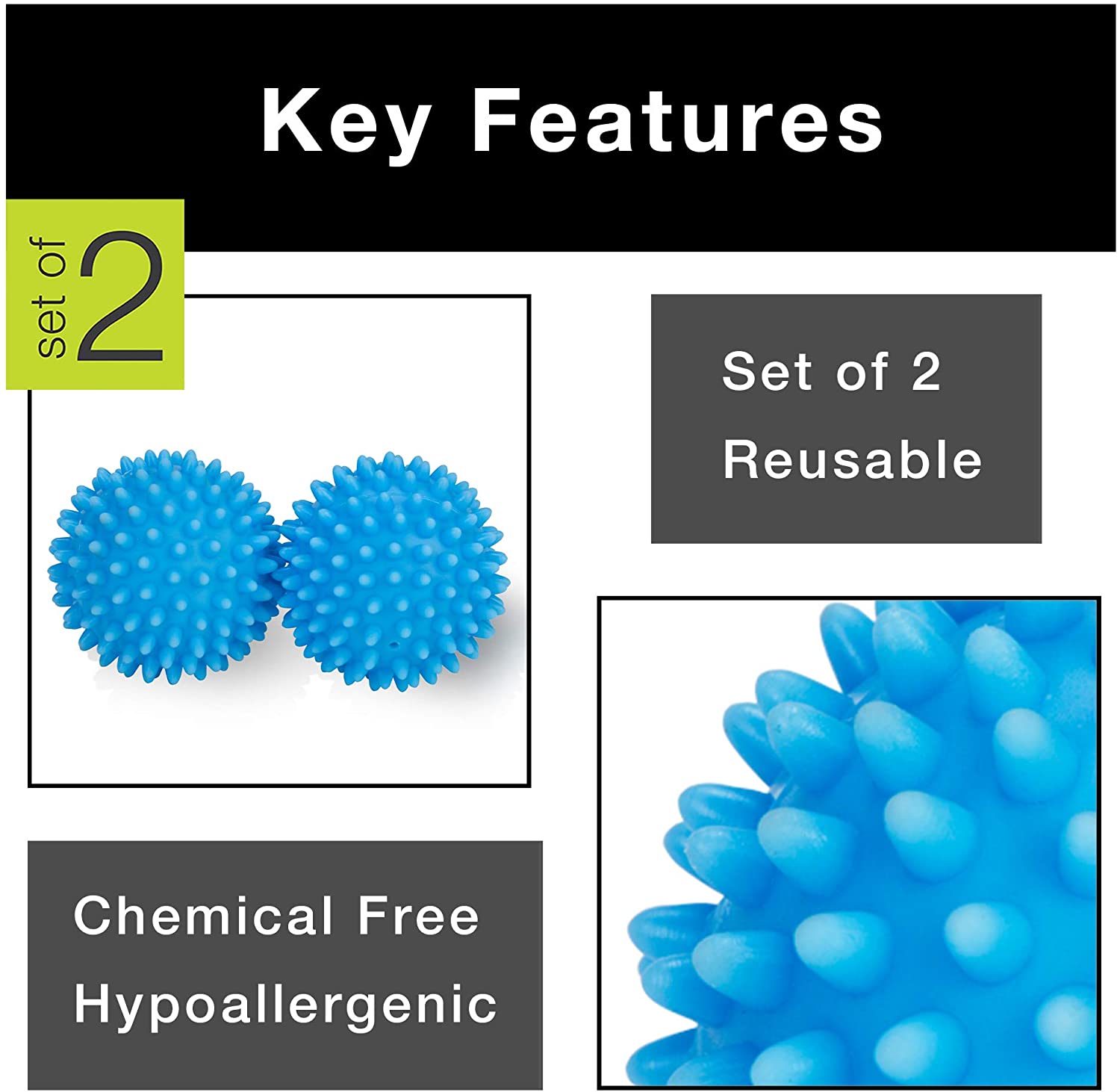 Plastic Dryer Balls with Spikes