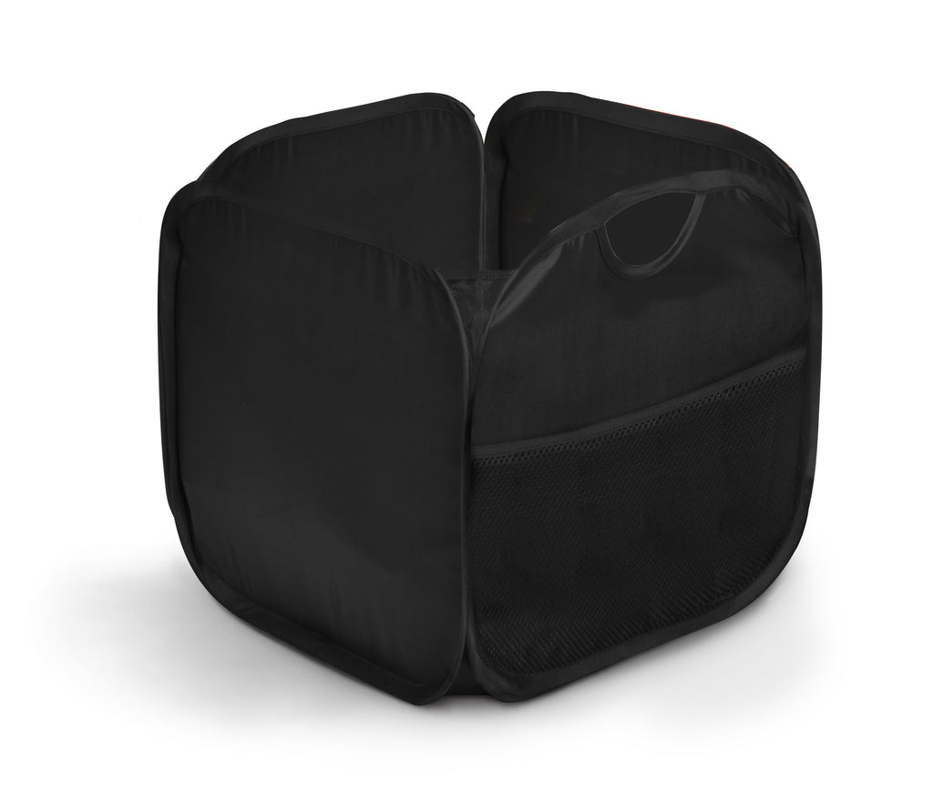 Pop-Up Organizer Cube - Set of 4 - Folds Flat 10.5 x 11 Inch - Black