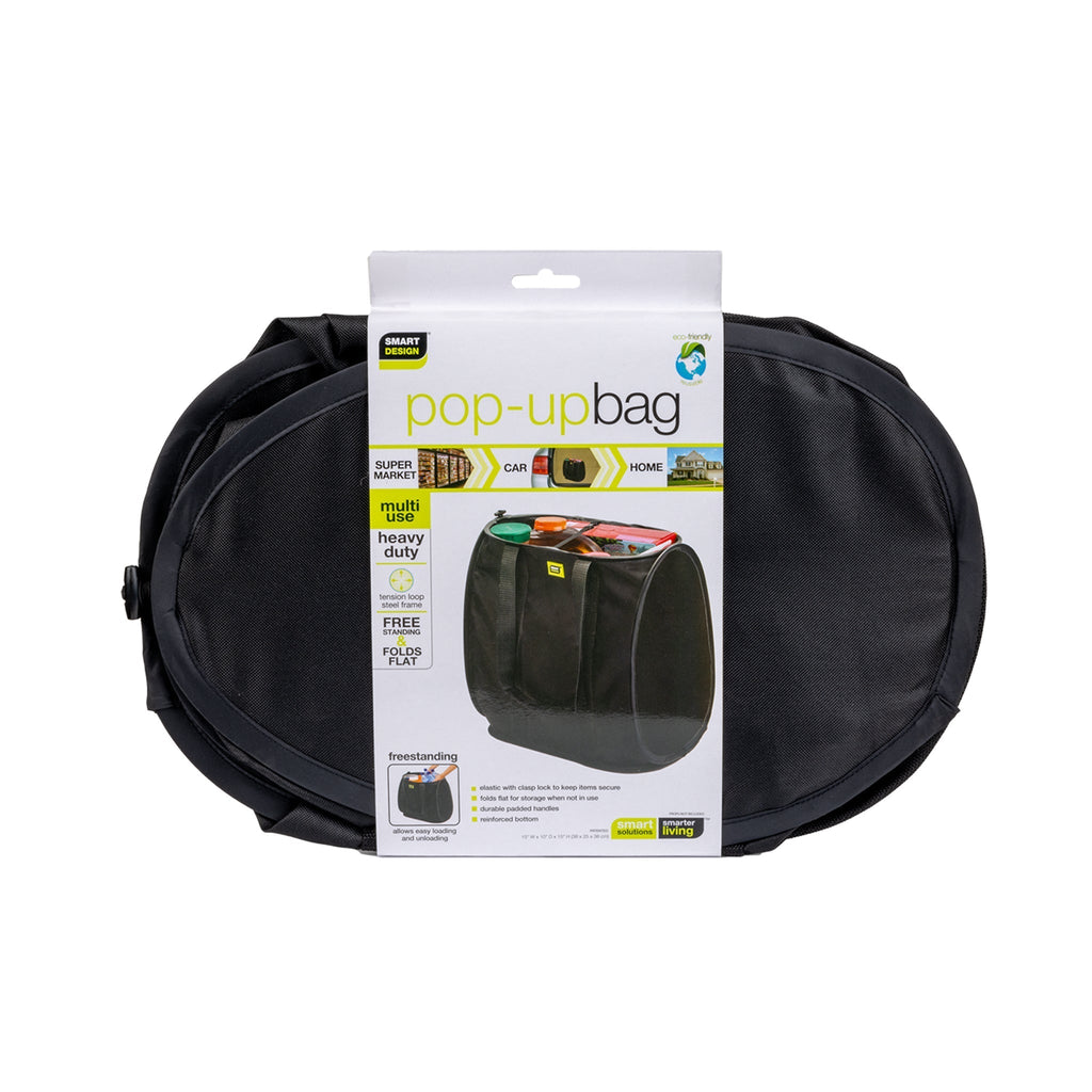Pop-Up Reusable Shopping Bag - Black