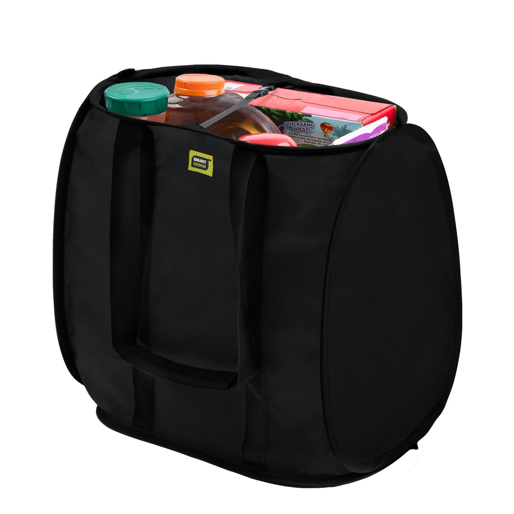 Pop-Up Reusable Shopping Bag - Black
