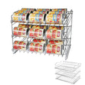 Premium 3-Tier Adjustable Can Rack Organizer - Set of 2 - Chrome