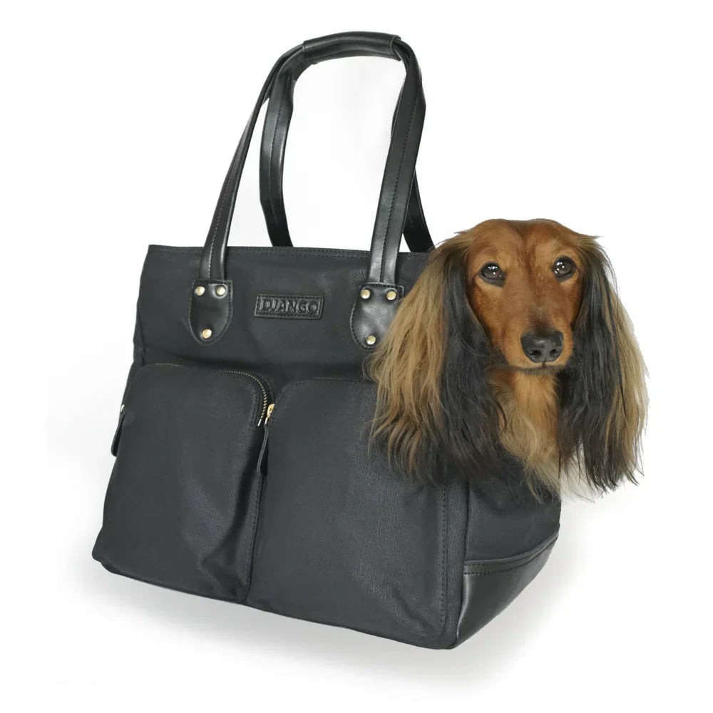 DjangoTote™ Waxed Canvas Dog Carrier Bag and Pet Travel Tote