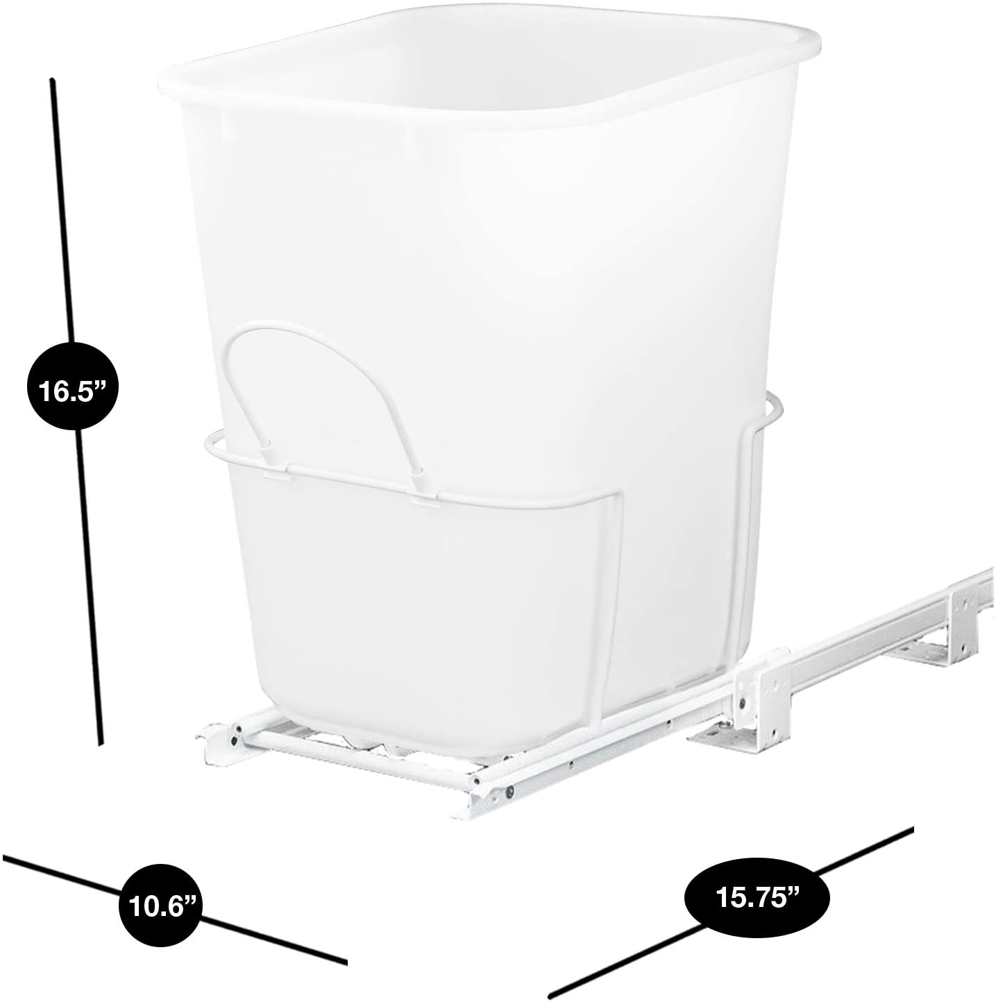 Roll-Out Sliding Waste Bin (24L)
