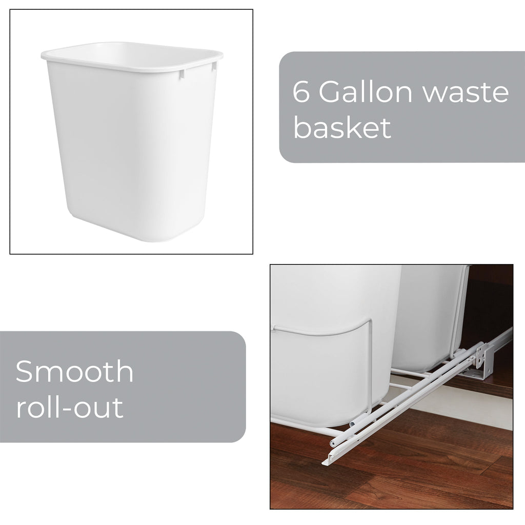 Roll-Out Sliding Waste Bin (24L)