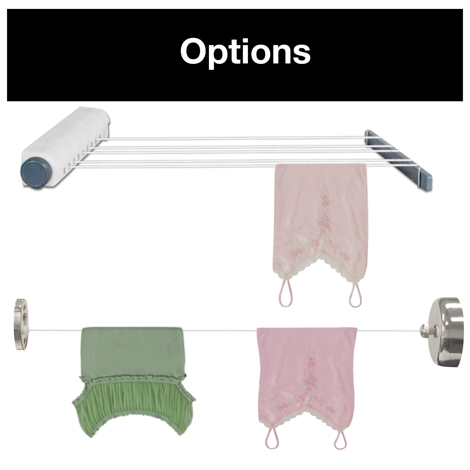 Retractable Clothesline w/Mounting Hardware