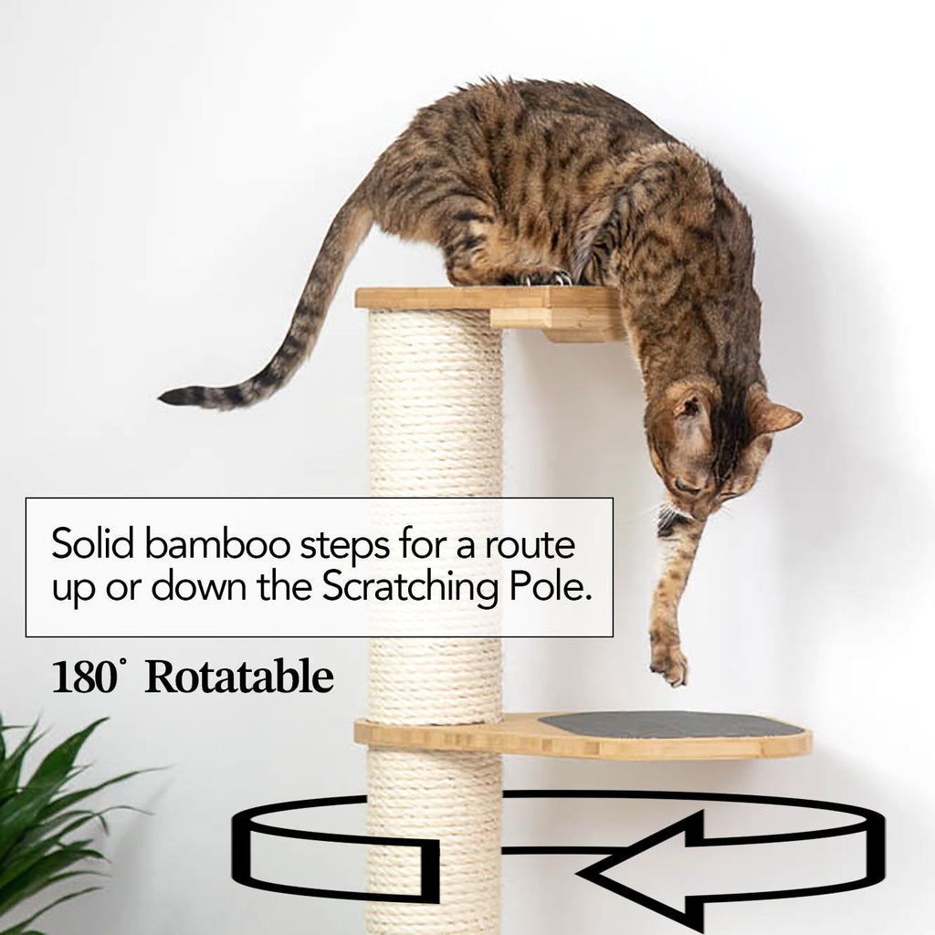 Catastrophic Creations Wall Mounted Cat Climbing Pole - Sisal