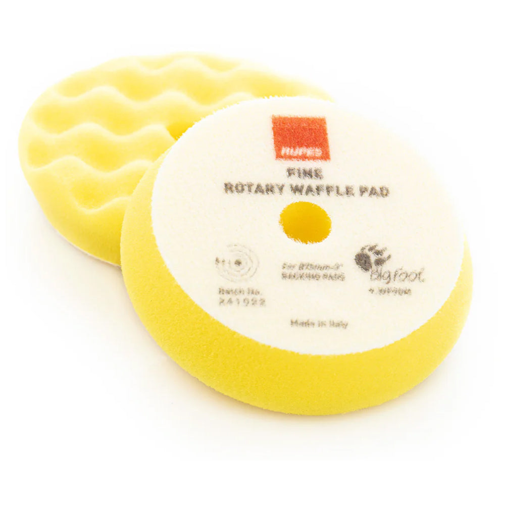 RUPES Rotary Waffle Fine Foam Polishing Pad, 9.WF90M - 3", Yellow