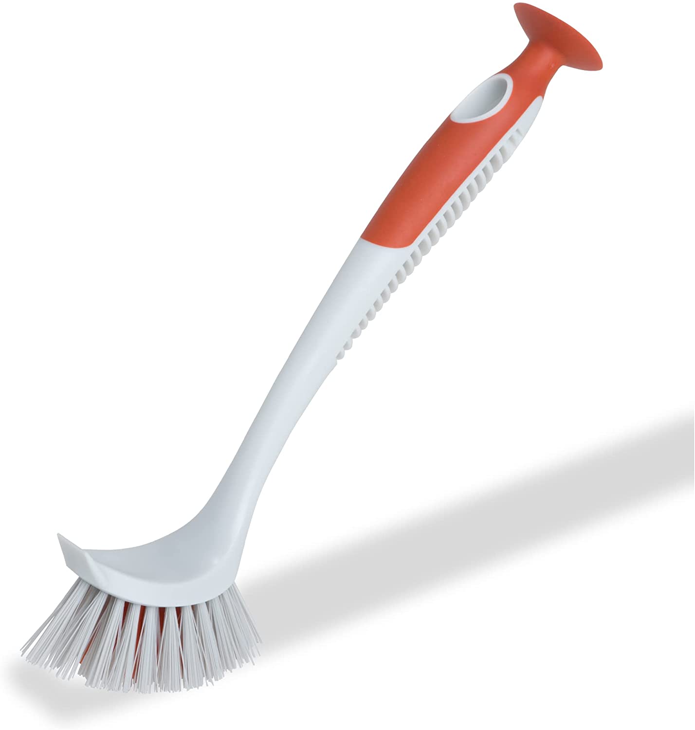 Scrub Brush with Suction Handle - 10.5 x 2 x 2.75 inches