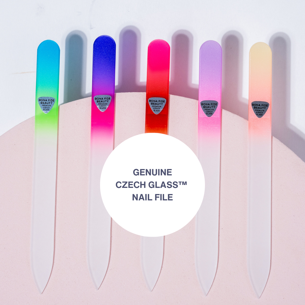 5-Pack Czech Glass Nail Files in Hard Cases - Sunset Drive