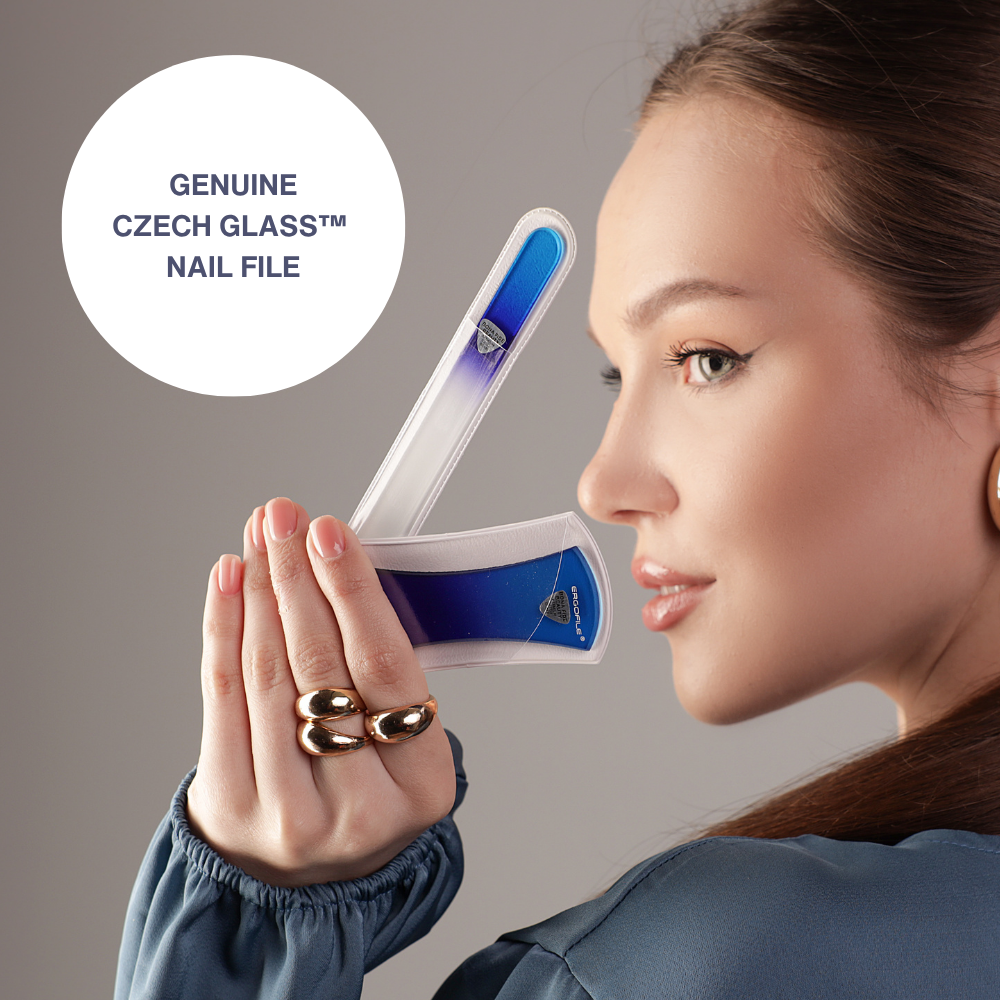 Bow Ergonomic Czech Glass Nail File