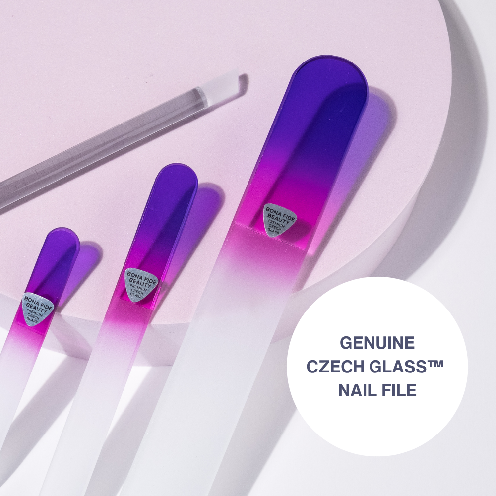 4-Piece Czech Glass Mani-Pedi Set in Violet