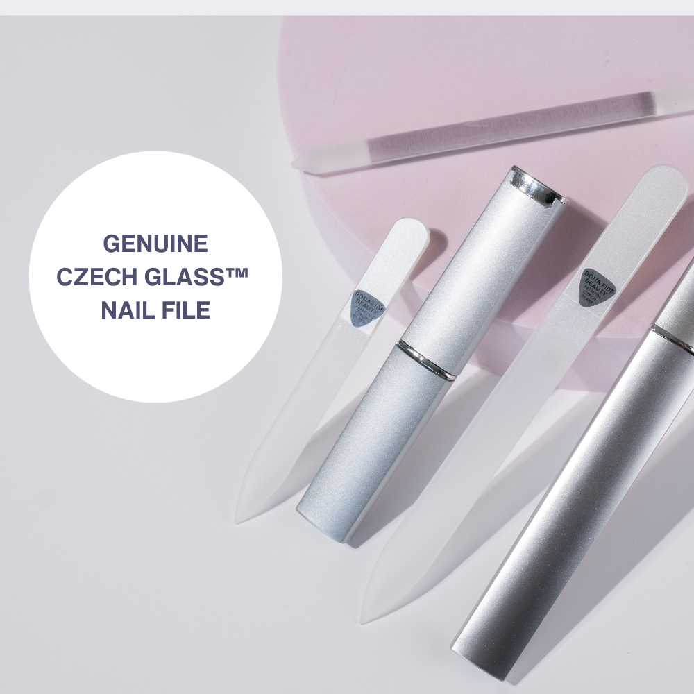 3-Piece Czech Glass Manicure Set in Silver