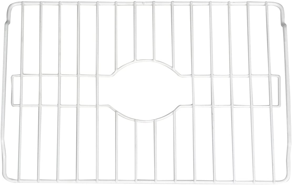Sink Protector - Large - Steel Wire Frame - Rust Resistant Finish - Protects Sinks from Damages and Scratches - 18.13 x 12.5 Inch - White