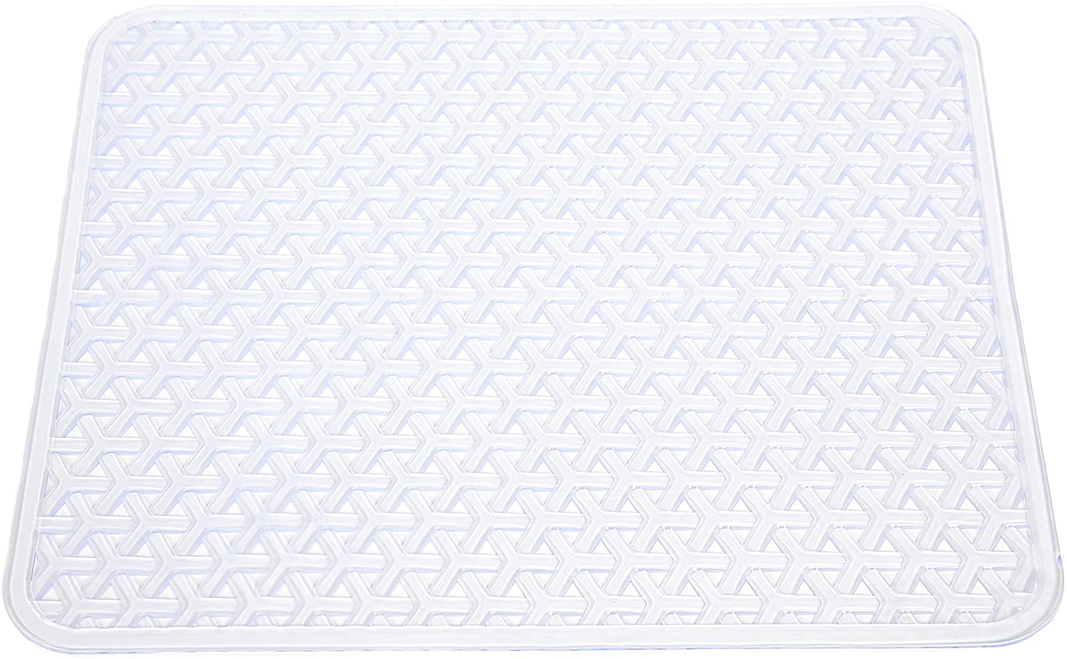 Sink Protector - PVC Material - Hand Washable - Protects Sinks from Damages and Scratches Clear - Knitted Design, Medium - 12.6 x 10.5 Inch