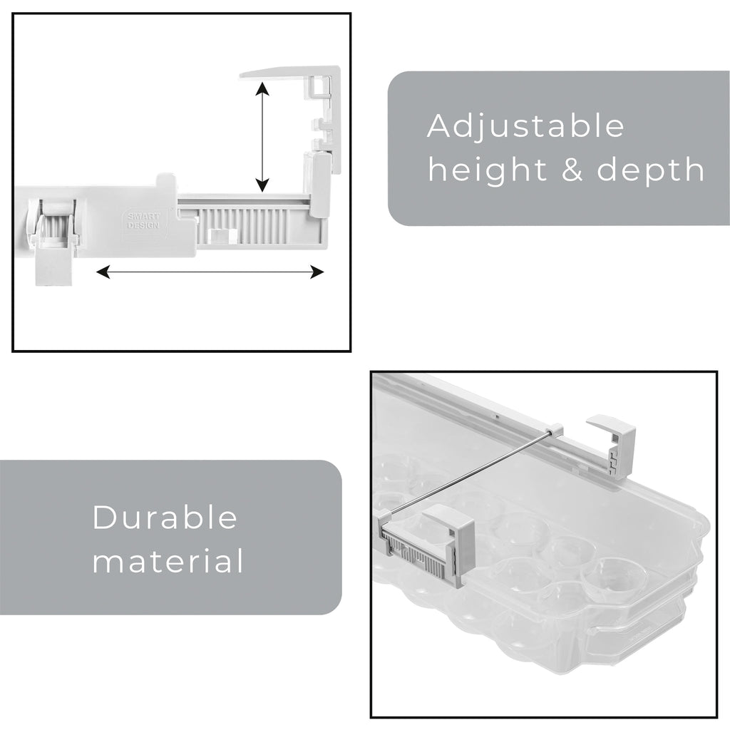 Sliding Egg Drawer with Extendable Rails - Holds 18 Eggs