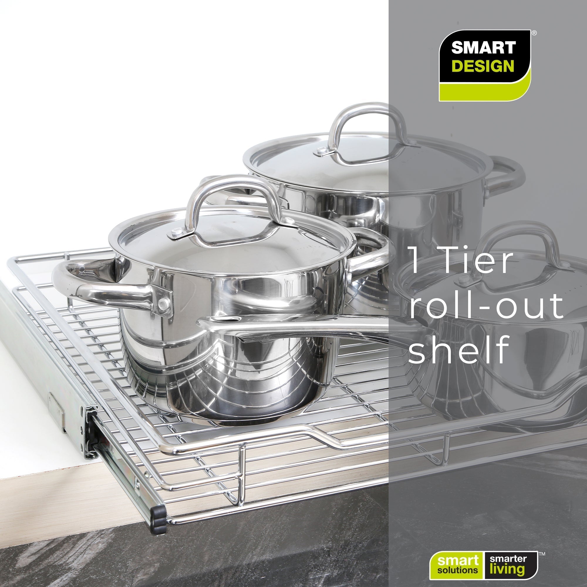 Sliding Pull Out Metal Cabinet Shelf - Multiple Sizes