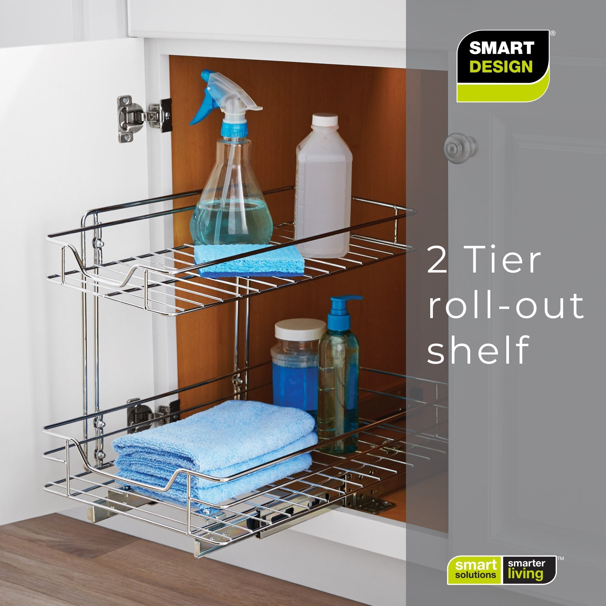 Sliding Pull Out Metal Cabinet Shelf - Multiple Sizes