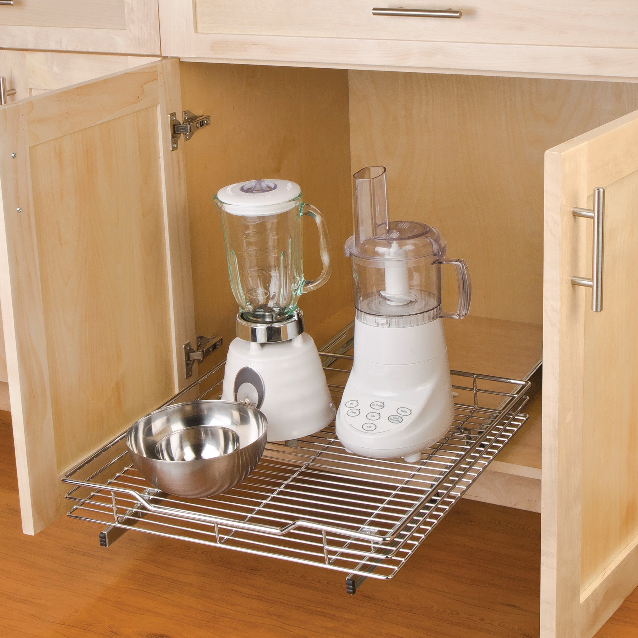 Sliding Pull Out Metal Cabinet Shelf - Multiple Sizes