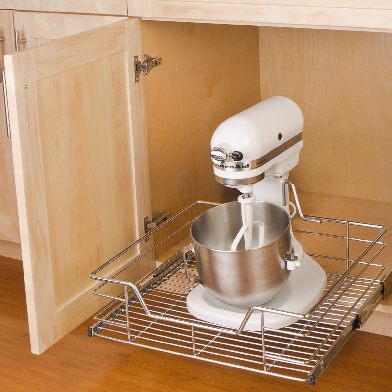 Sliding Pull Out Metal Cabinet Shelf - Multiple Sizes
