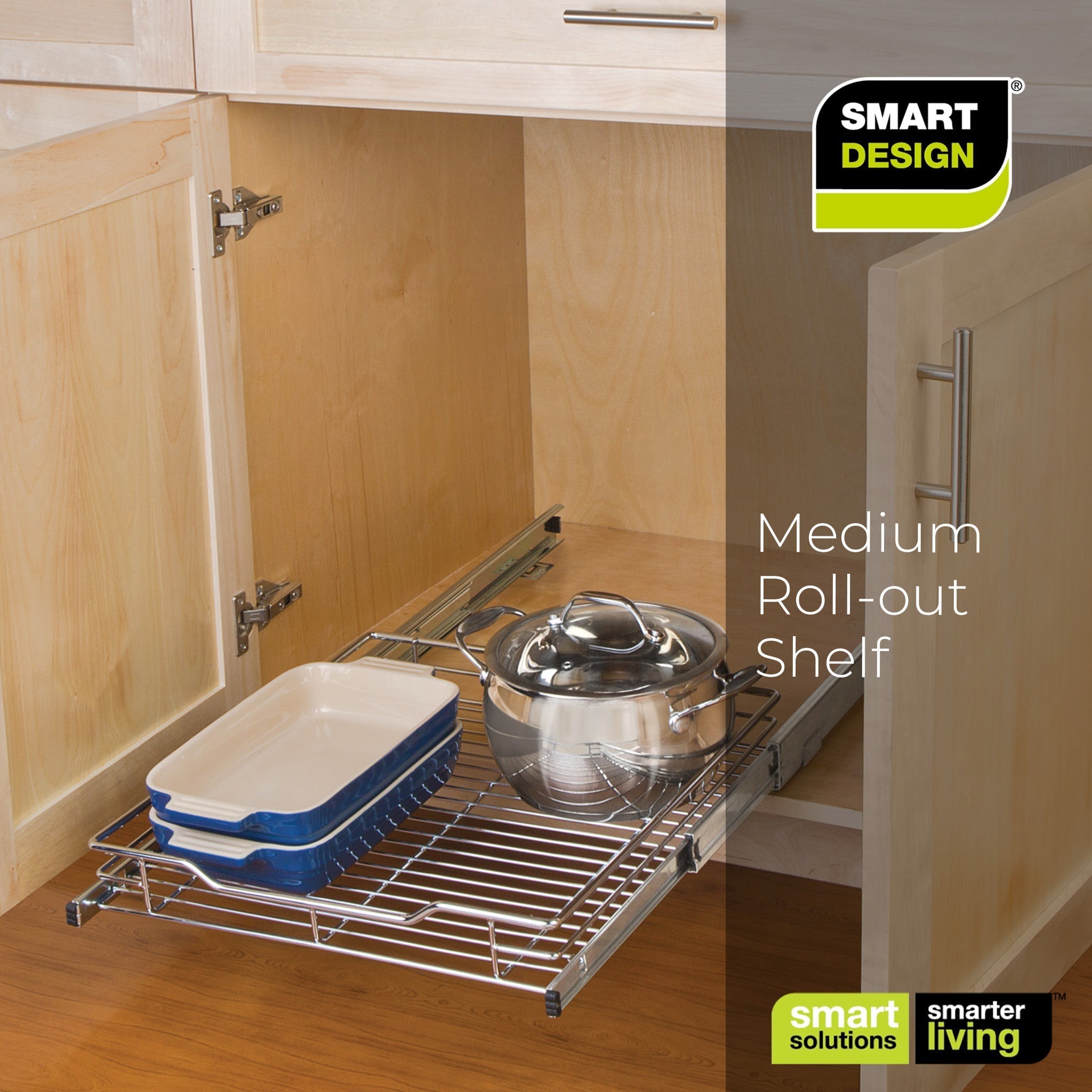 Sliding Pull Out Metal Cabinet Shelf - Multiple Sizes
