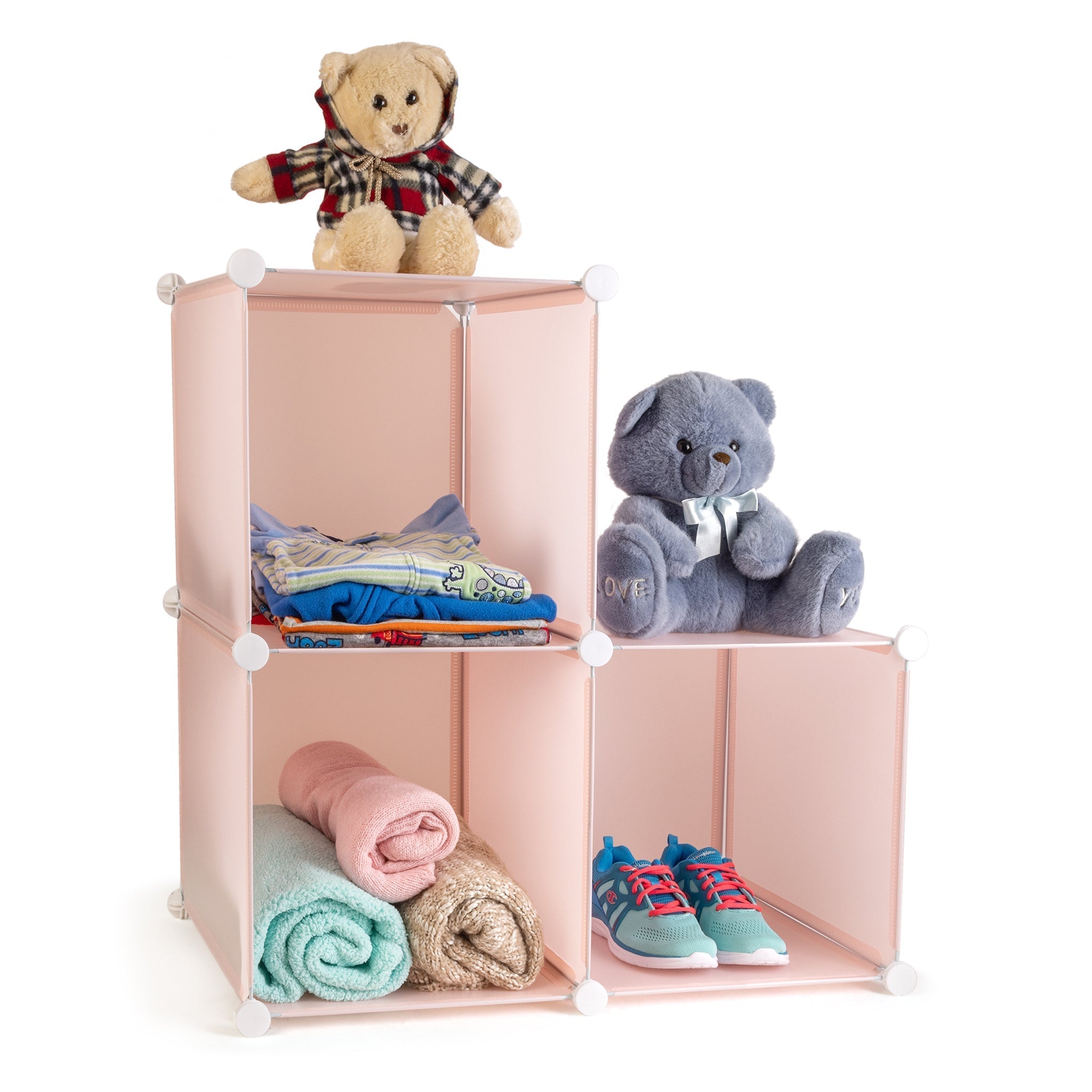 3 Cube Closet Organizer System, Pink