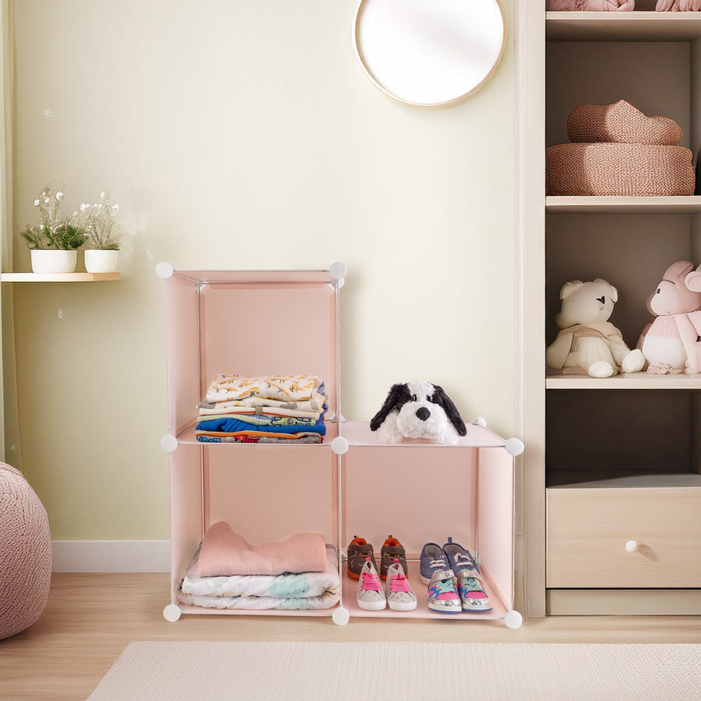 3 Cube Closet Organizer System, Pink
