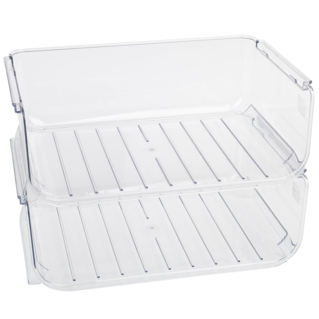 Clear Stackable Bottle Organizer – 2 Pack