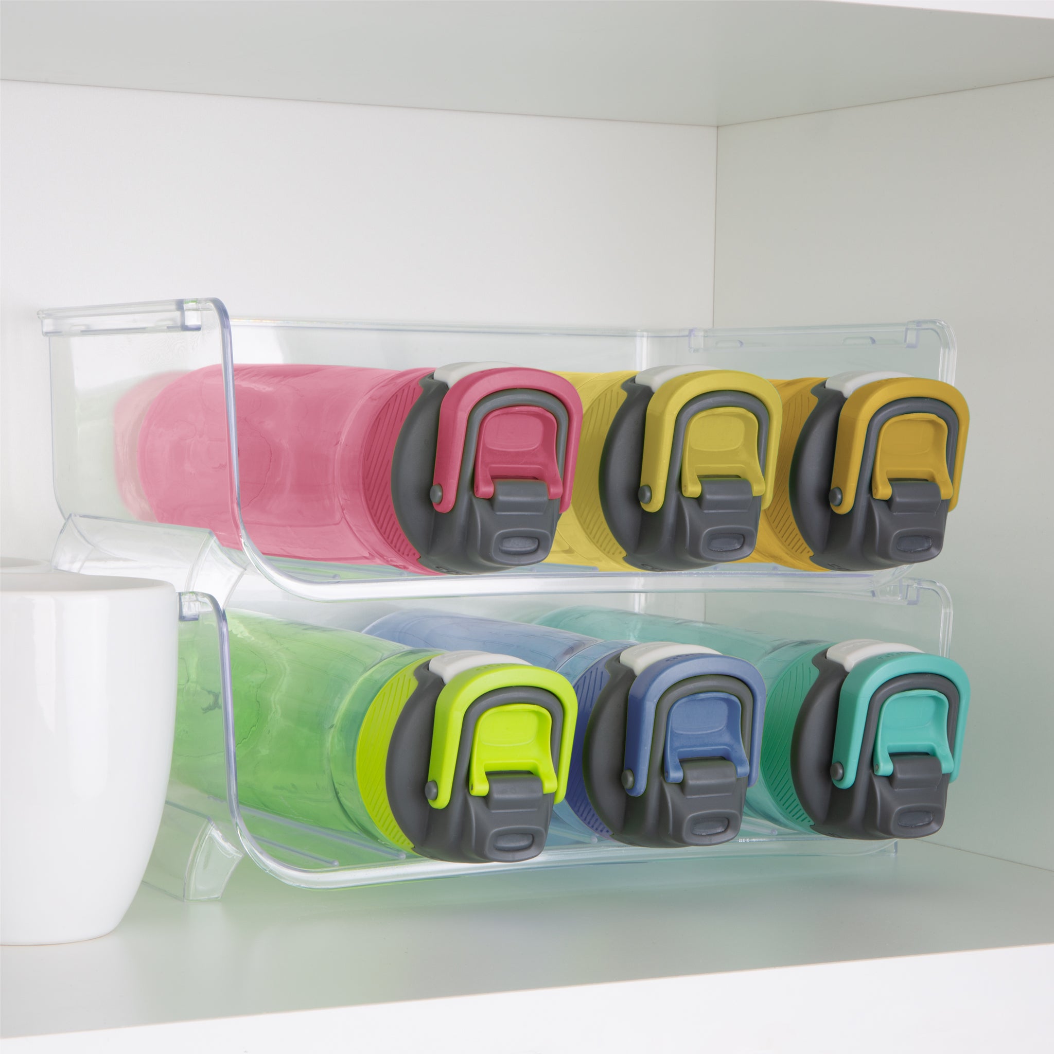 Clear Stackable Bottle Organizer – 2 Pack