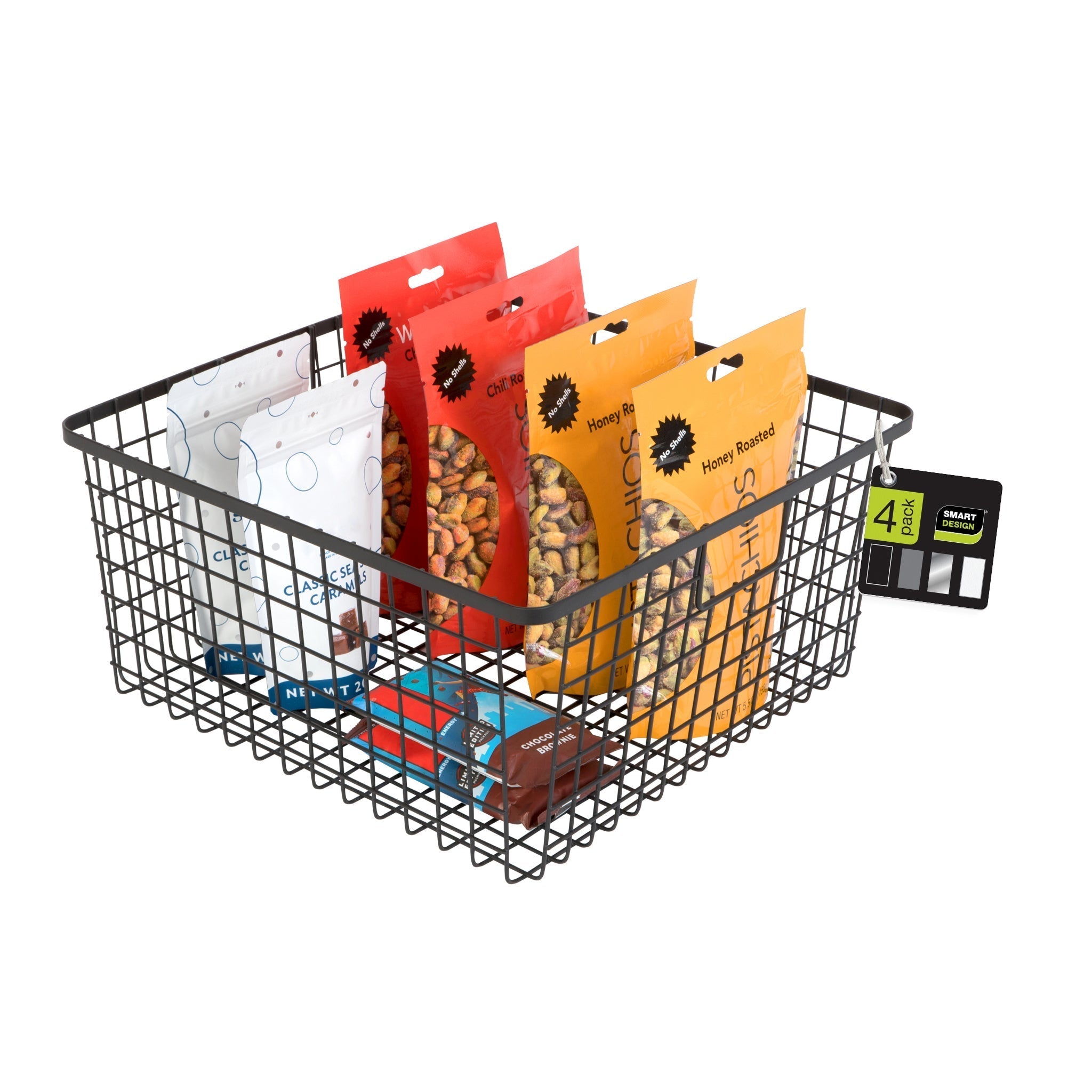 Smart Design Kitchen Nesting Baskets - 12 x 12 -  Set of 4