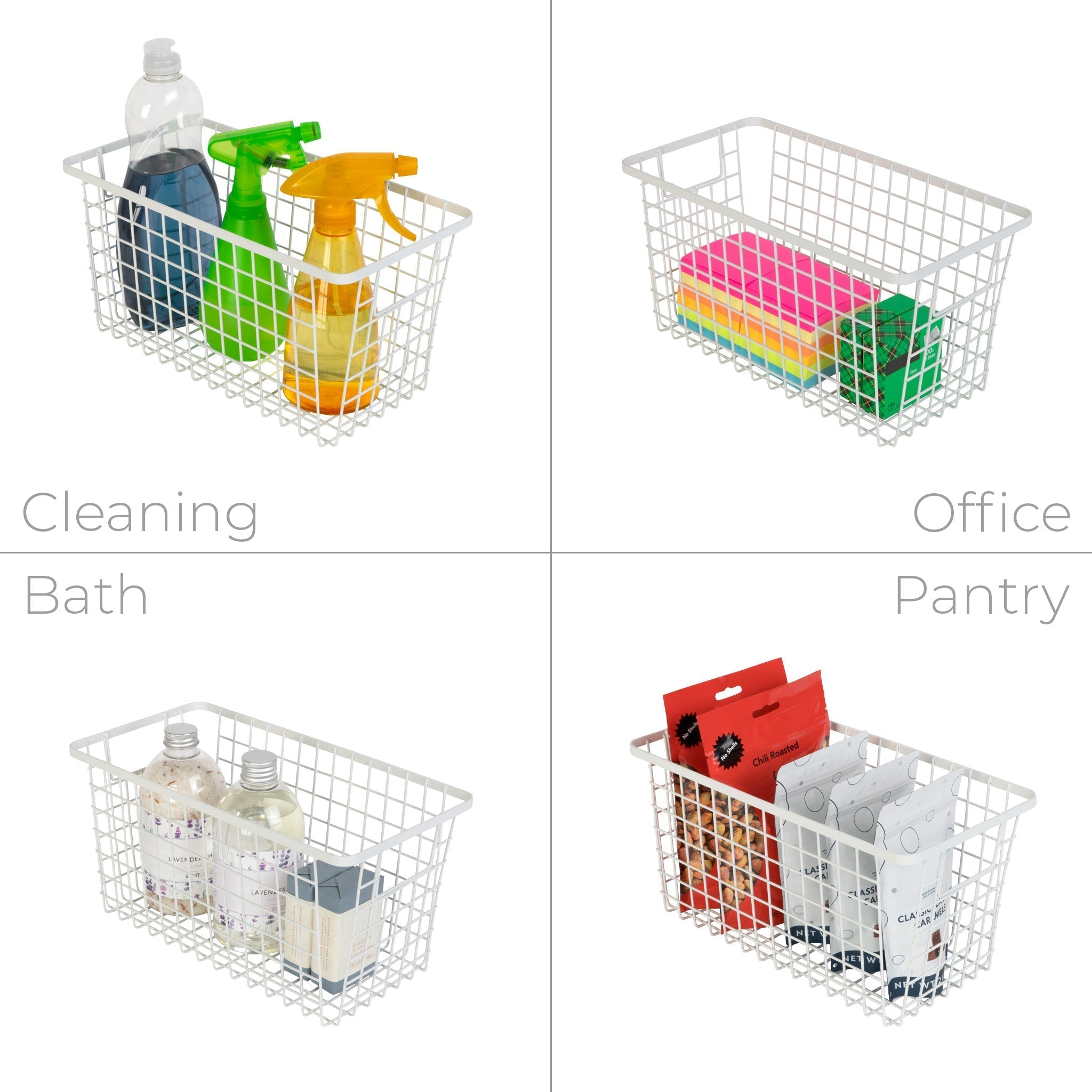 Smart Design Kitchen Nesting Baskets - 6 x 12 - Set of 4