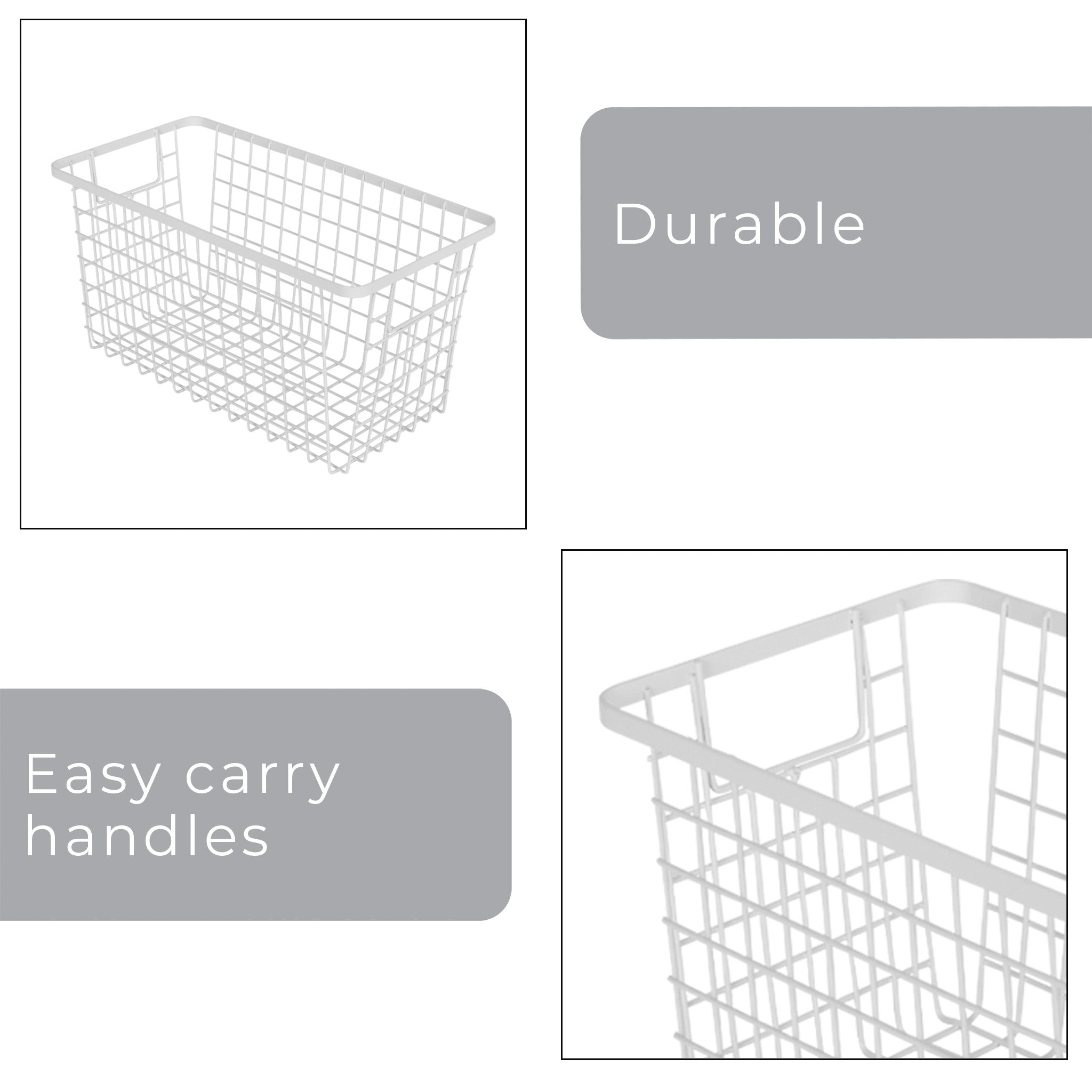 Smart Design Kitchen Nesting Baskets - 6 x 12 - Set of 4