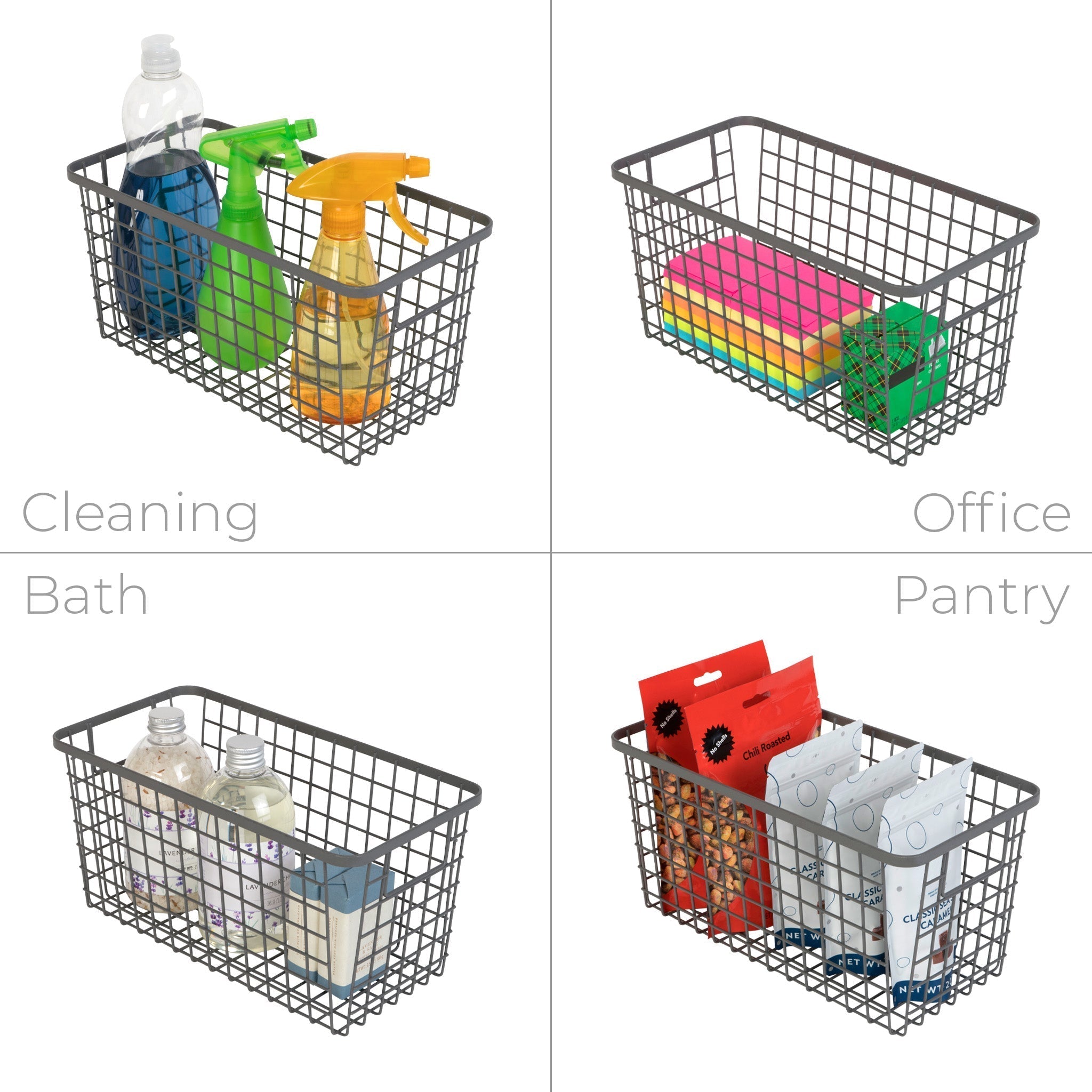 Smart Design Kitchen Nesting Baskets - 6 x 12