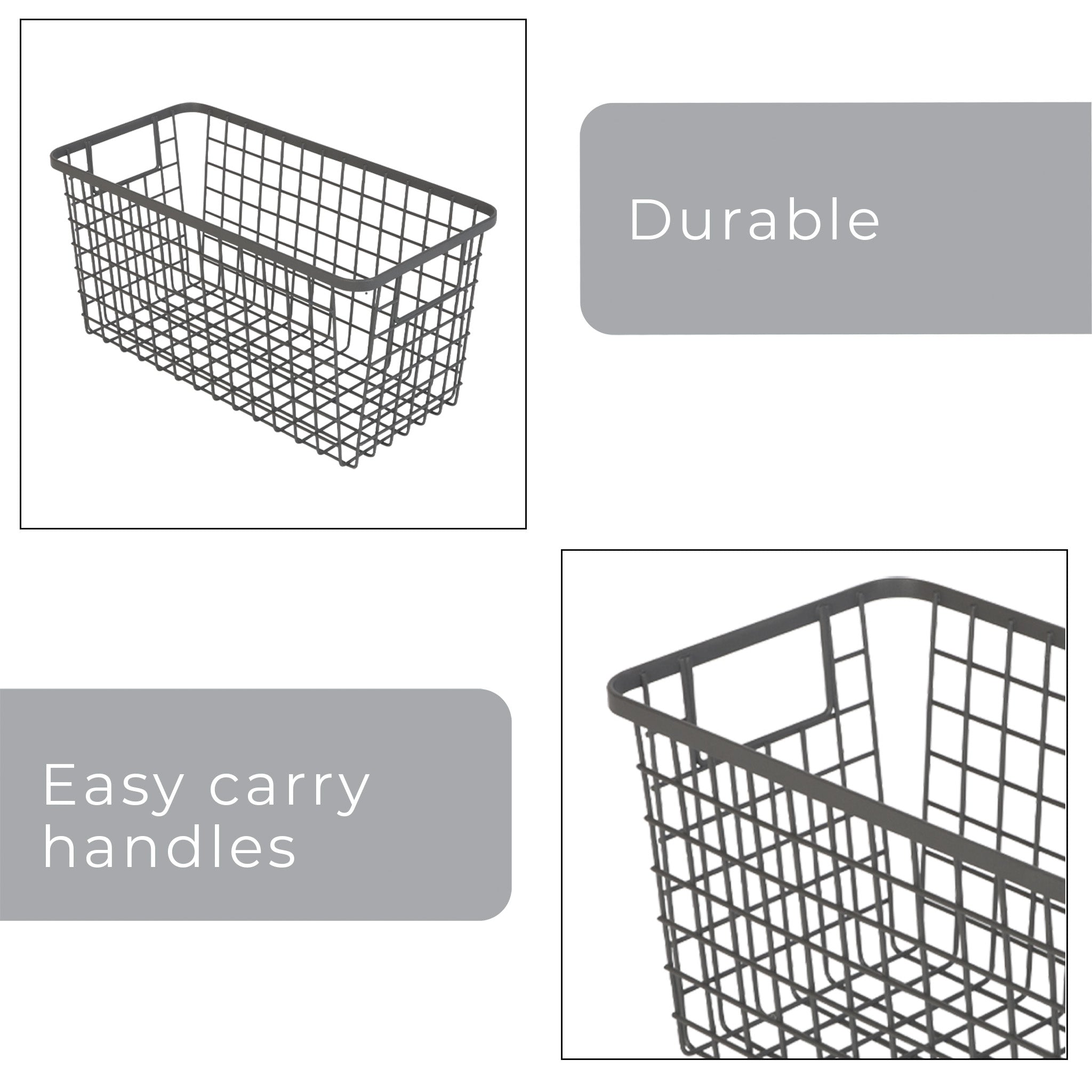 Smart Design Kitchen Nesting Baskets - 6 x 12