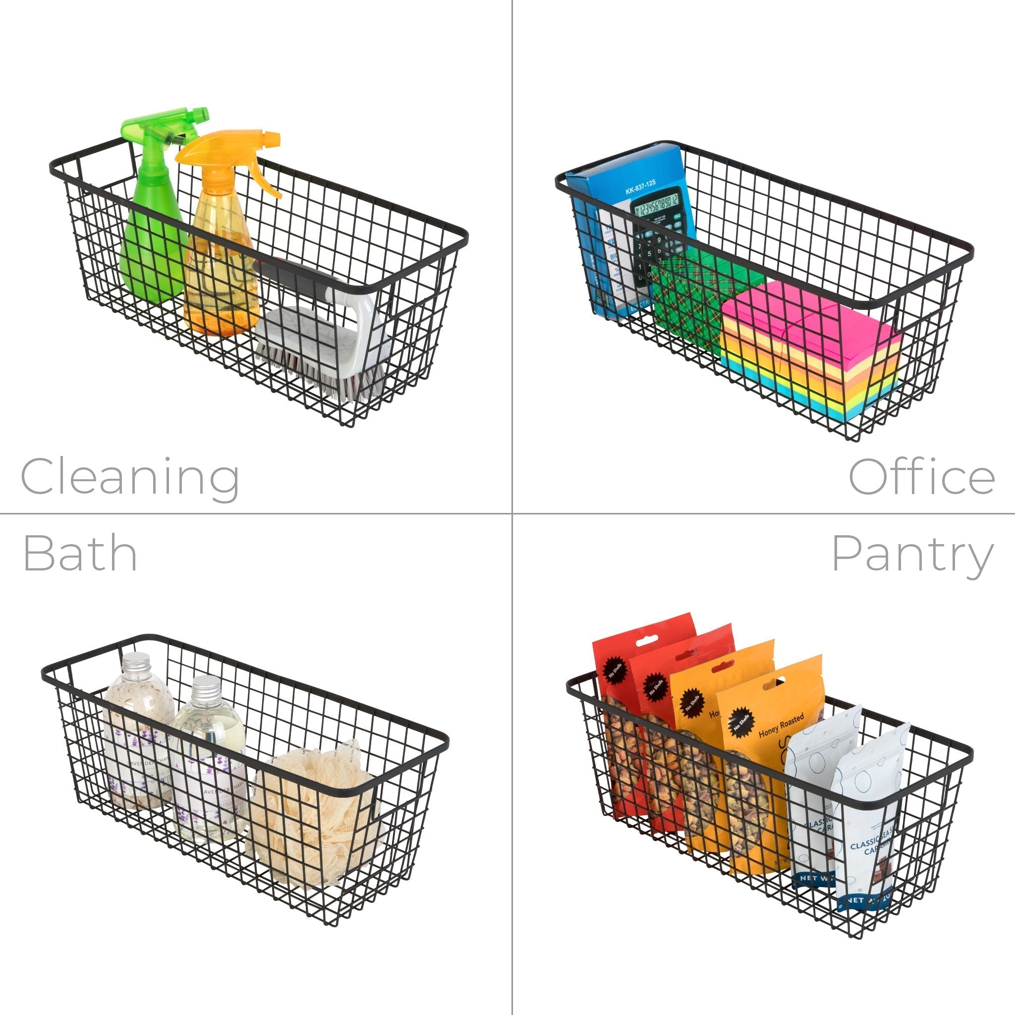 Smart Design Kitchen Nesting Baskets - 6 x 16