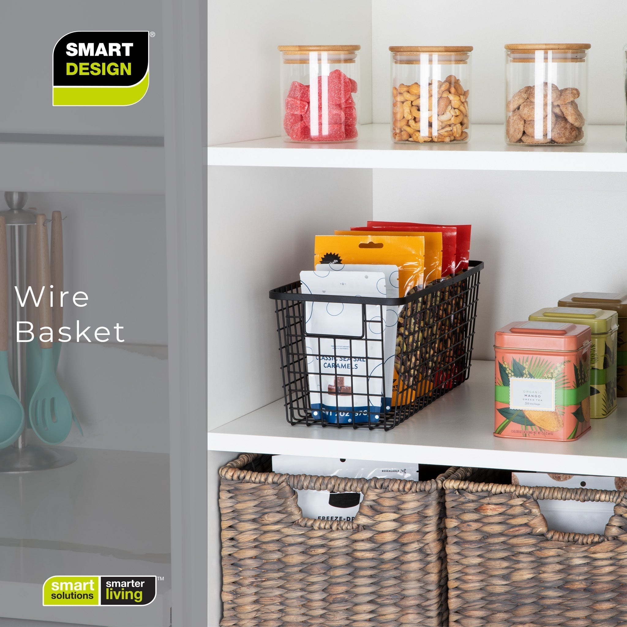 Smart Design Kitchen Nesting Baskets - 6 x 16