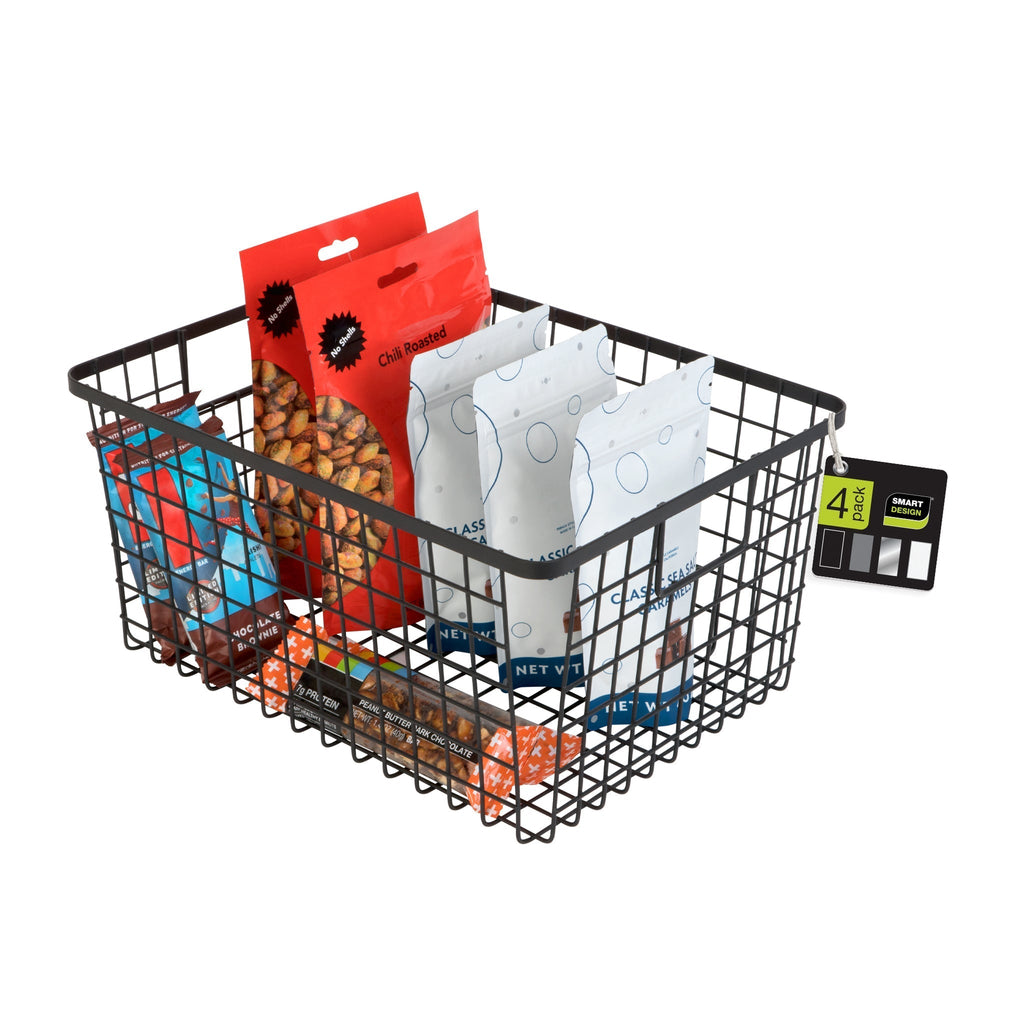 Smart Design Kitchen Nesting Baskets - 9 x 12 - Set of 4