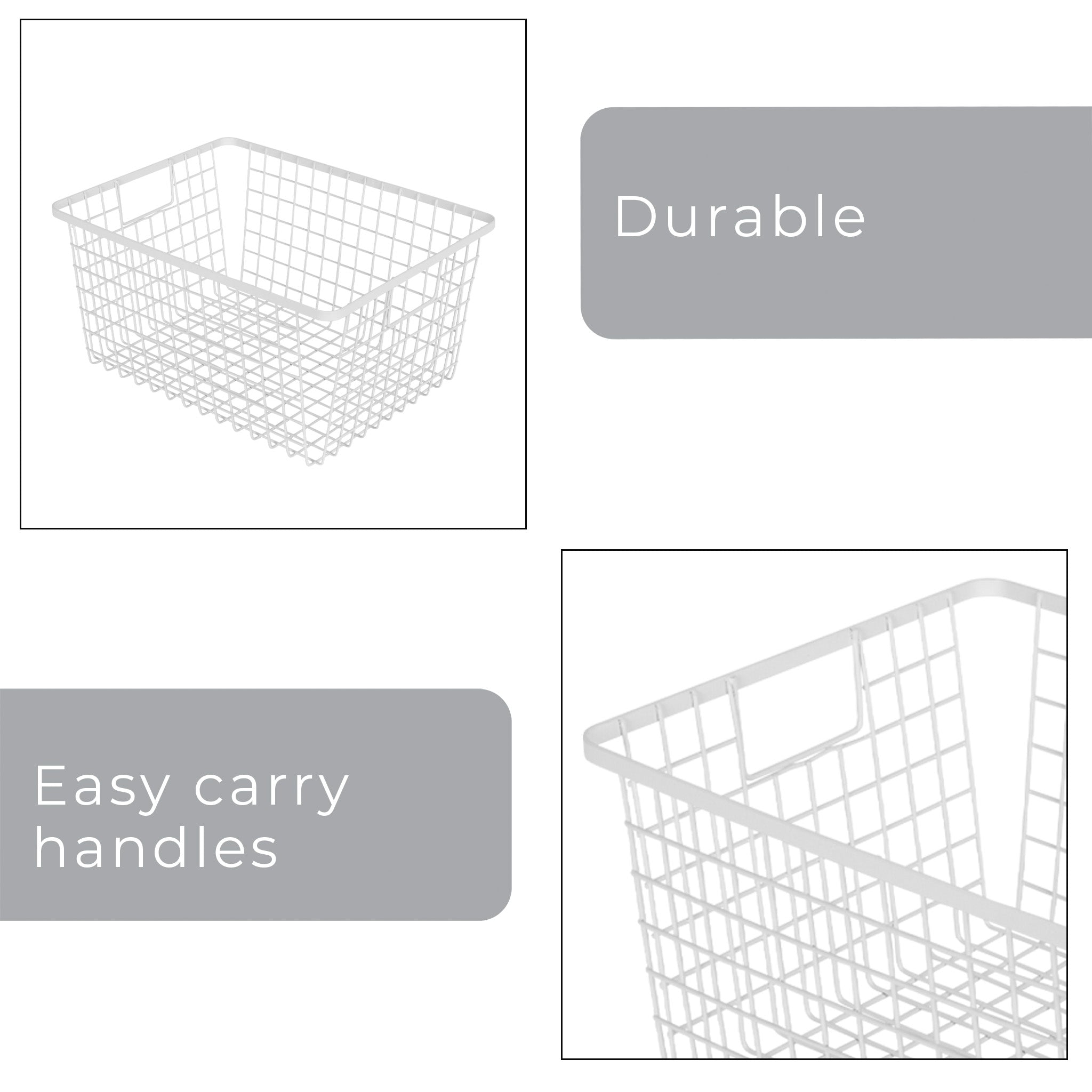 Smart Design Kitchen Nesting Baskets - 9 x 12