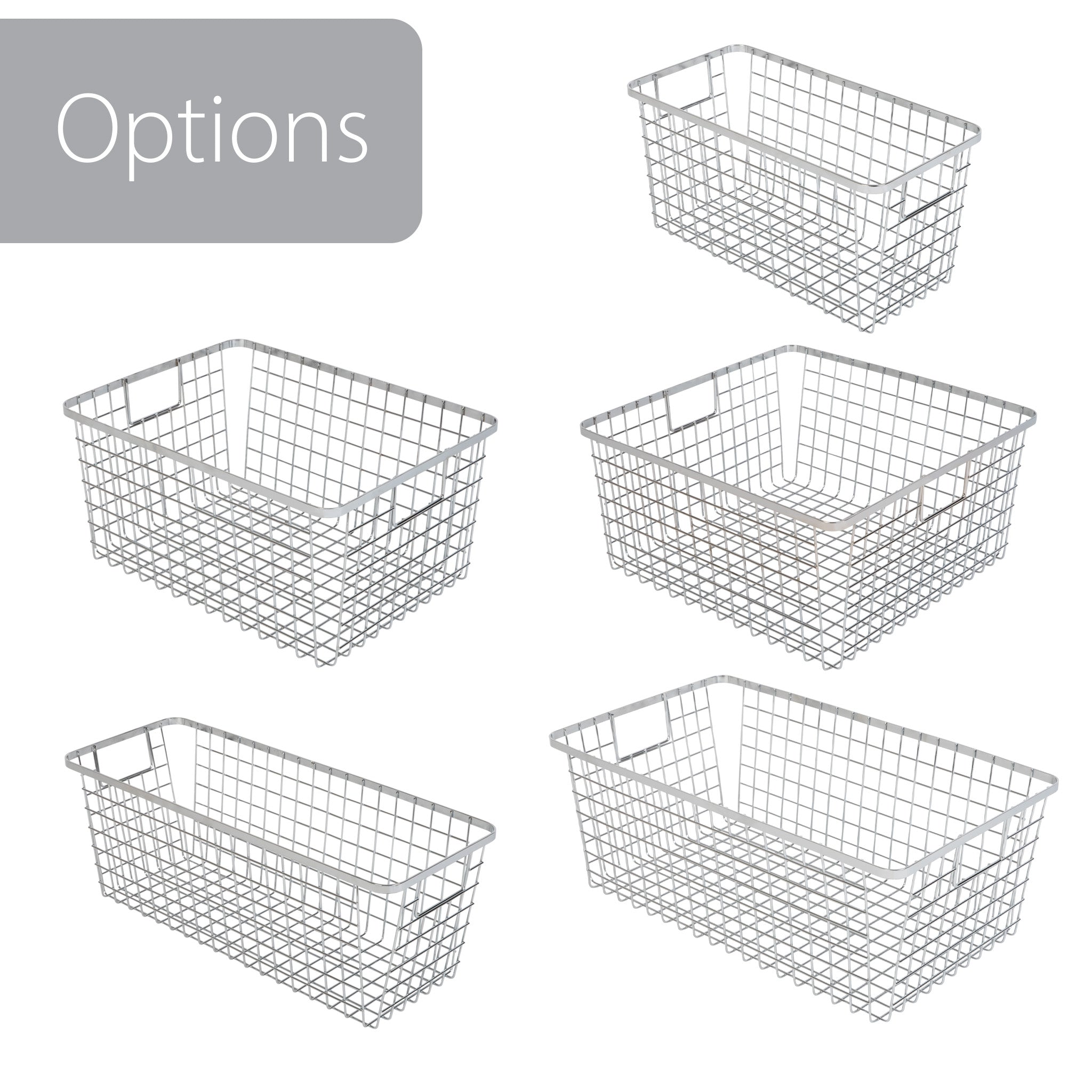 Smart Design Kitchen Nesting Baskets - 9 x 16 - Set of 4