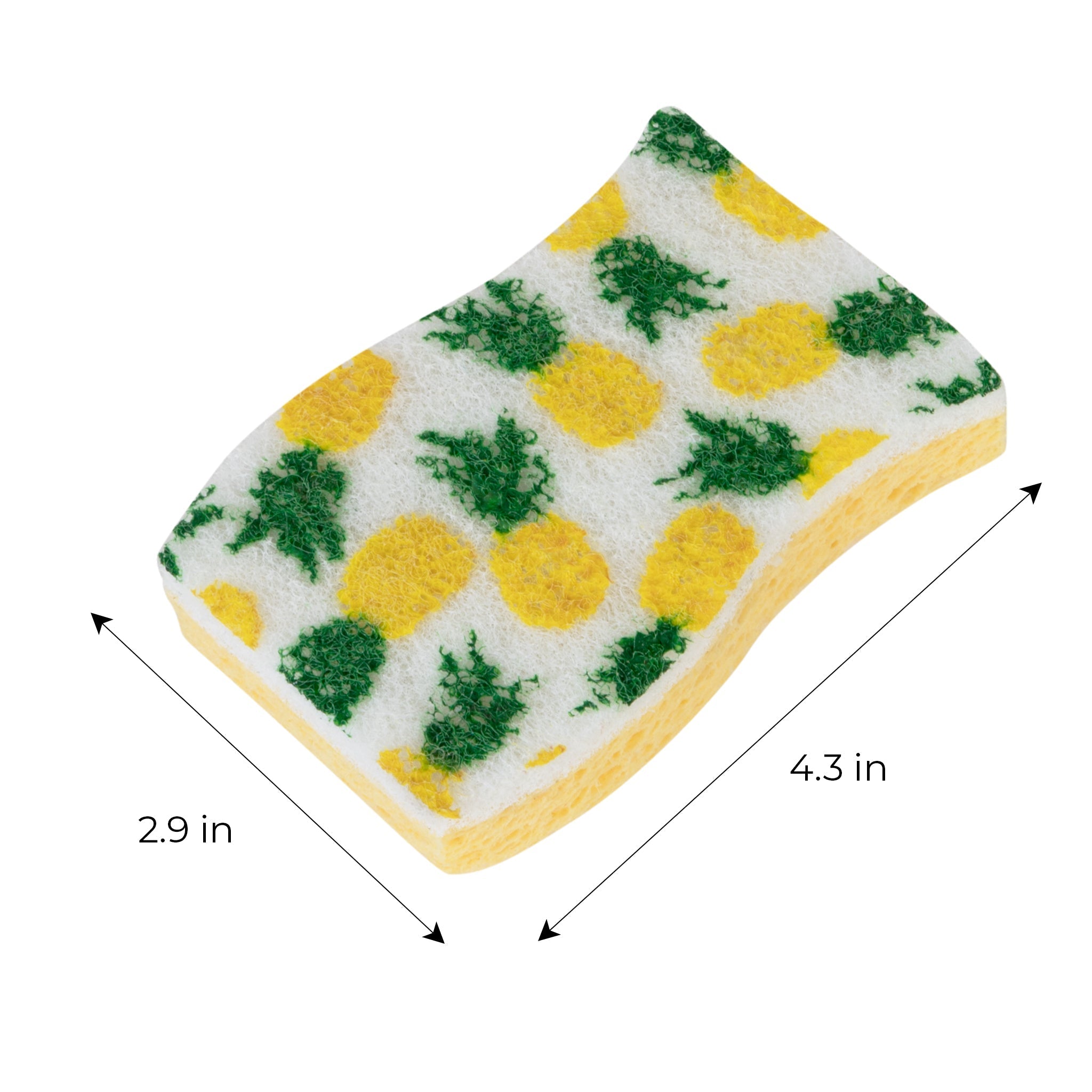 Smart Design Non-Scratch Cellulose Smart Scrub Sponge - Ultra Absorbent - Ergonomic Shape - Cleaning, Dishes, & Hard Stains