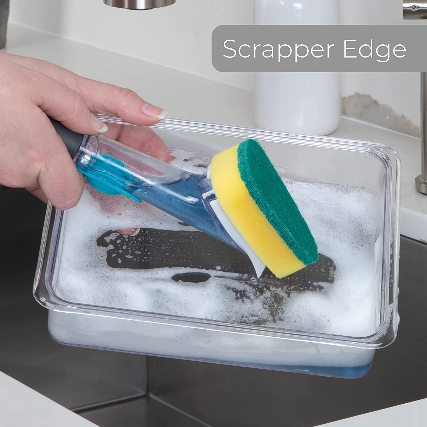 Soap Dispensing Dish Wand with Replaceable Head